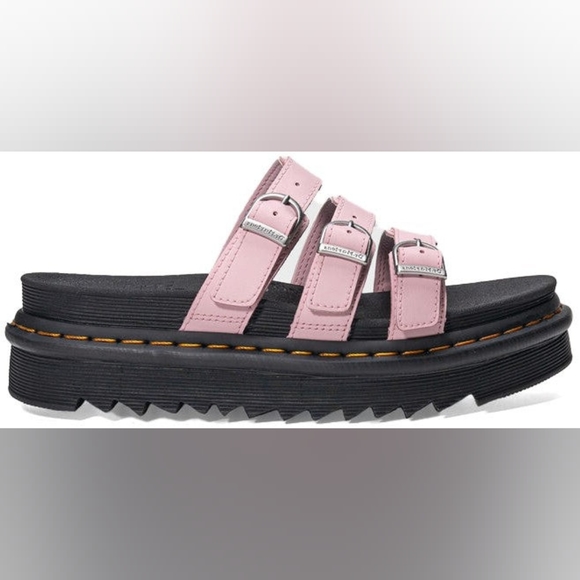 Dr. Martens Shoes - Dr Martens Blaire Slide Sandal Hydro Leather Chalk Pink